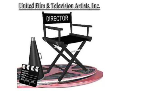 DIRECTORS CHAIR WITH A MEGA PHONE ON THE GROUND
